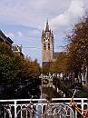 01-OudeKerk * Oude Gracht with Oude Kerk. with a sloping tower. * 1488 x 1984 * (434KB)