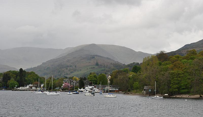 74-BownessInDrizzle.jpg - Getting into Bowness harbour, and passing the matrina.