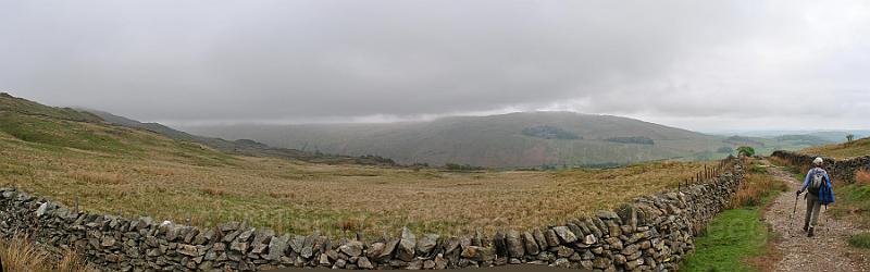 26-NearTheVallety.jpg - Looking to the edge of the plain, over Troutbeck. This is the direction we would take for the next half hour or so...