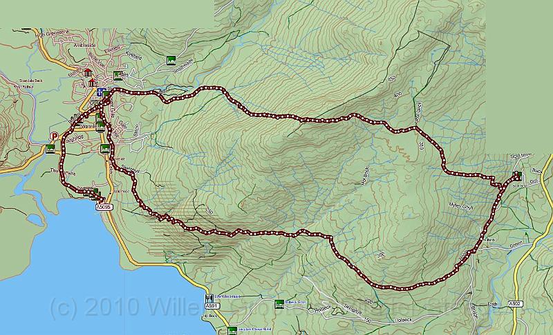 OS.jpg - The walk on Ordnance Survey, from Ambleside to Troutbeck, and passing the Mortal Man Inn in Scot Beck, back to Ambleside