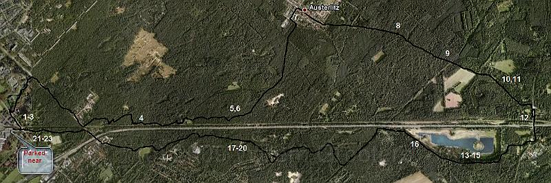 Google.png - As Google Earth shows. most of this walk is through woods