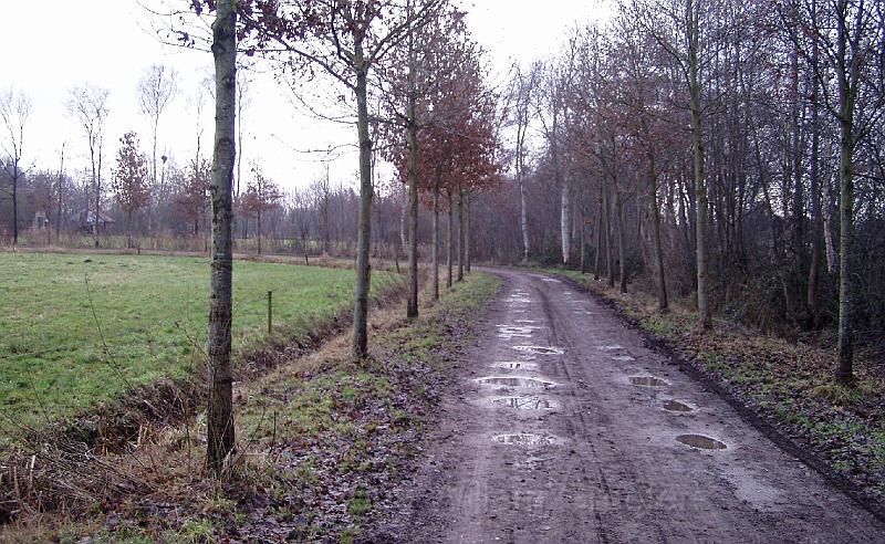 07-MuddyRoad.jpg - This muddy road - the Oude Courage - leads us Northeast of Doornspijk towards the resting place - some 2 miles ahead.
