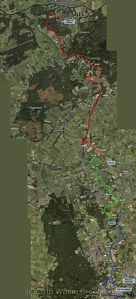 Google.jpg - The route projected on GoogleEarth - the numbers referring to the approximate location of the images taken.