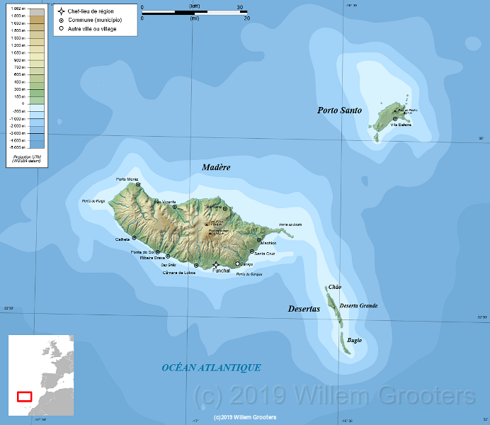 Madeira_topographic_map-fr.png - The archipelago of Madeira - a Portugese province with high level of independence